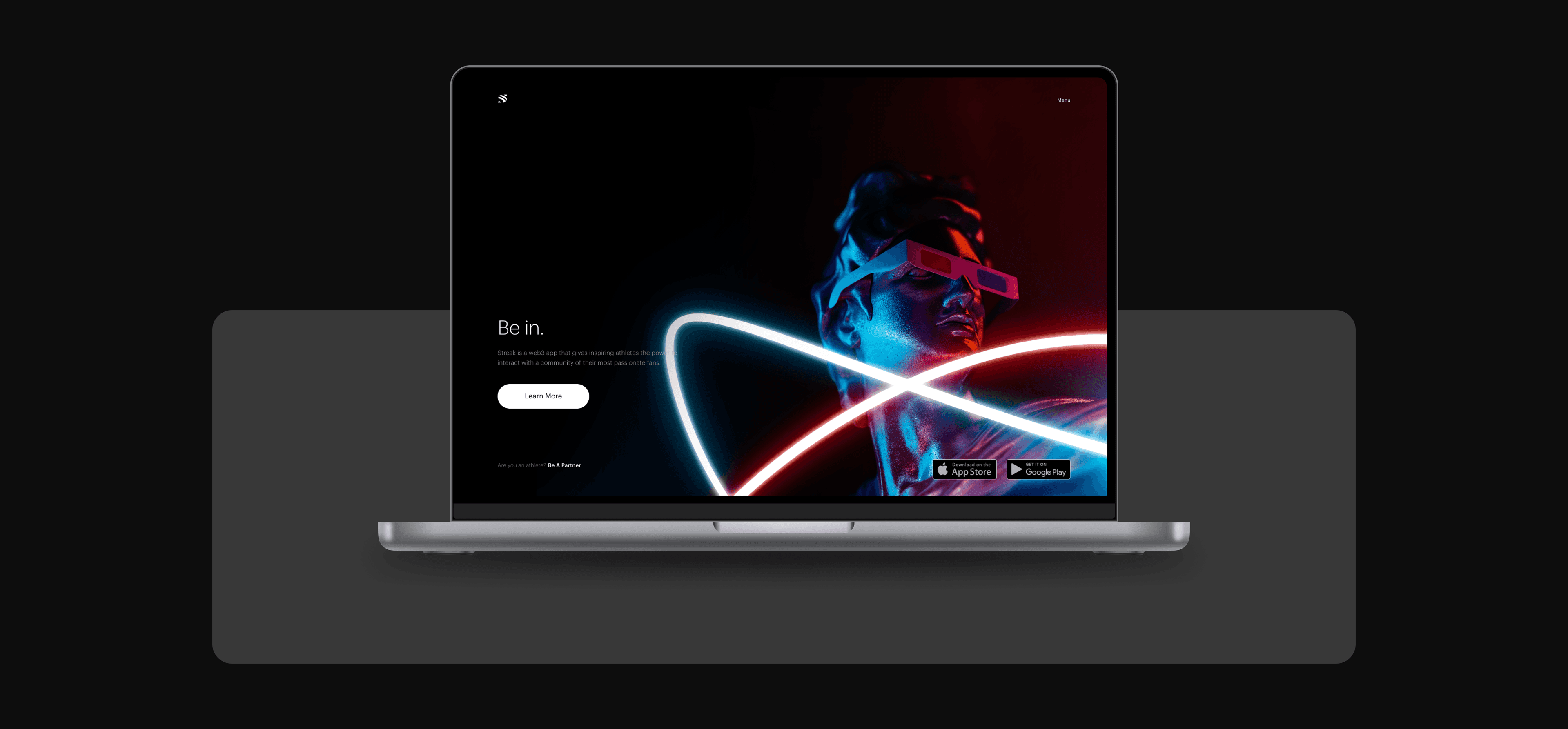 Streak - Laptop Mockup Image