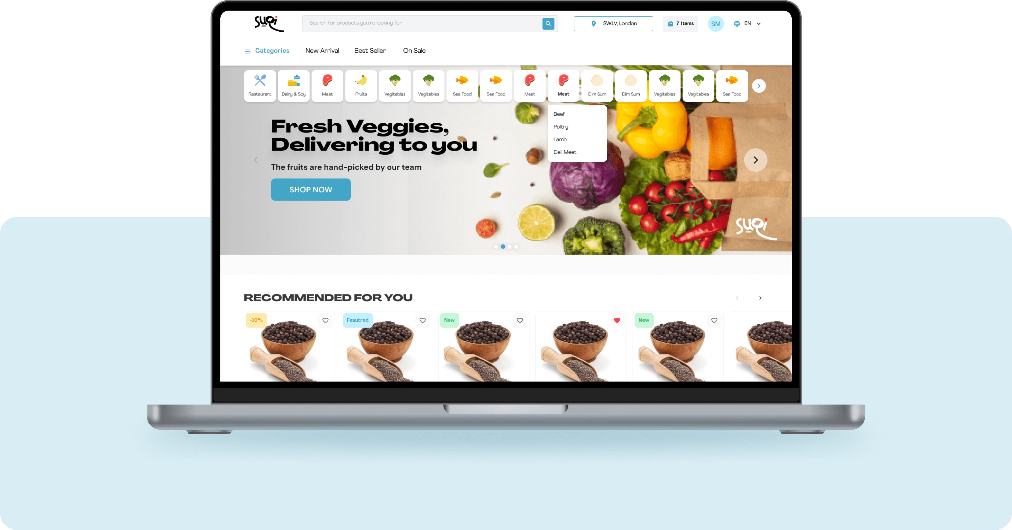 Produce - Laptop Mockups Image