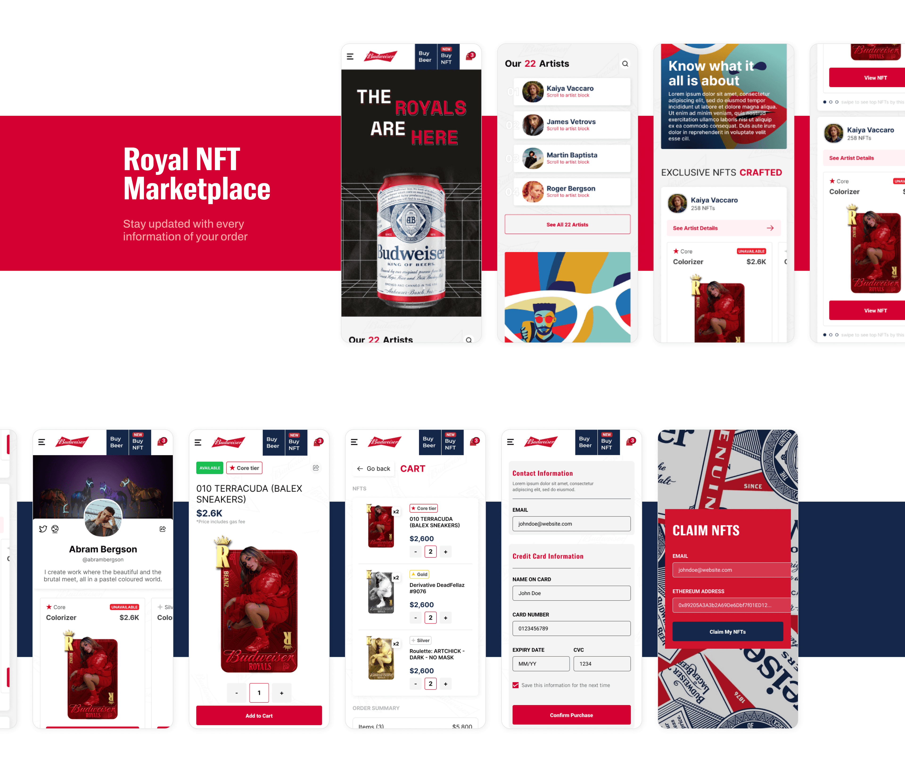 Budweiser - NFT MarketPlace Mobile Widgets Image