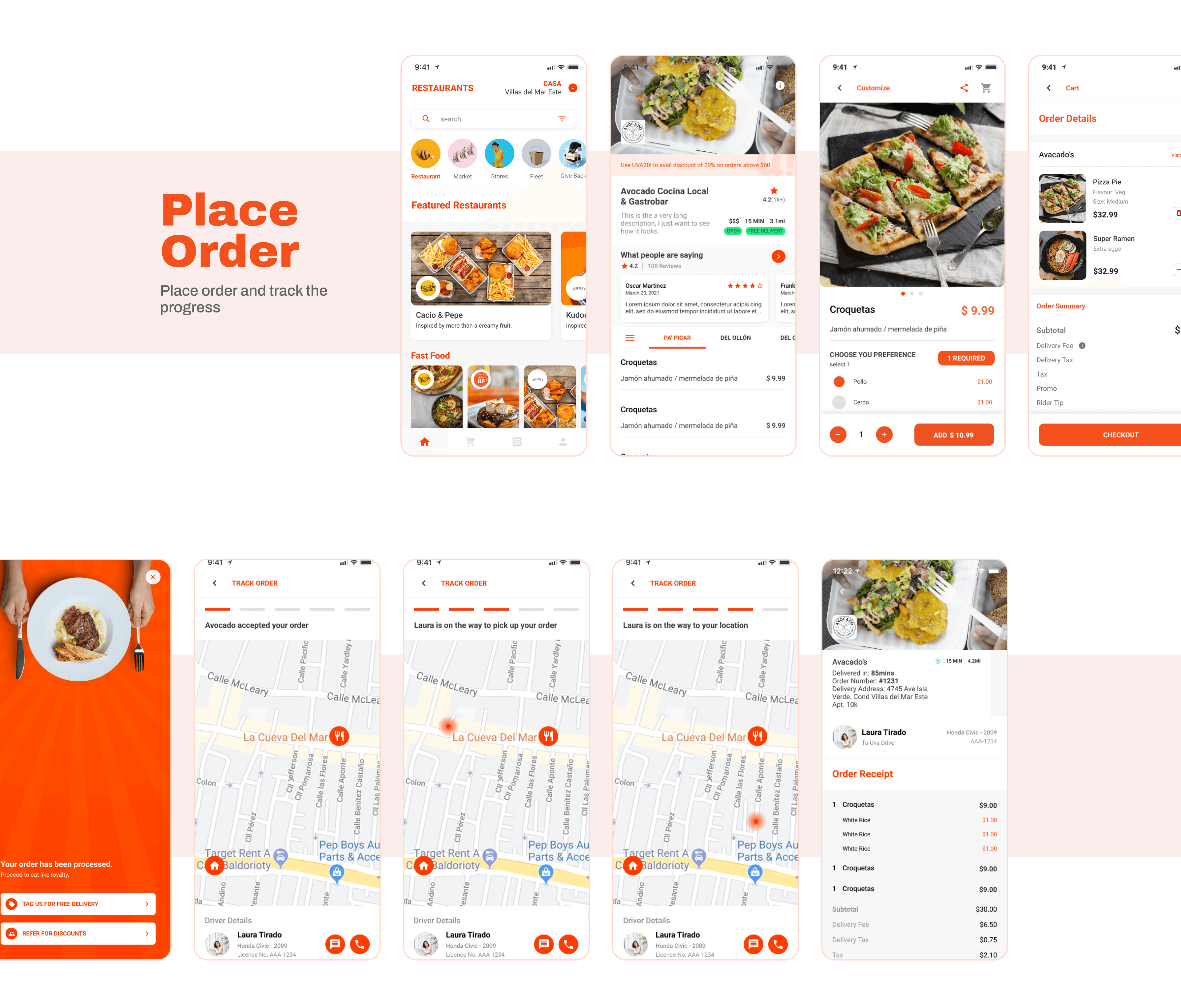 UVA - Place order Widgets
