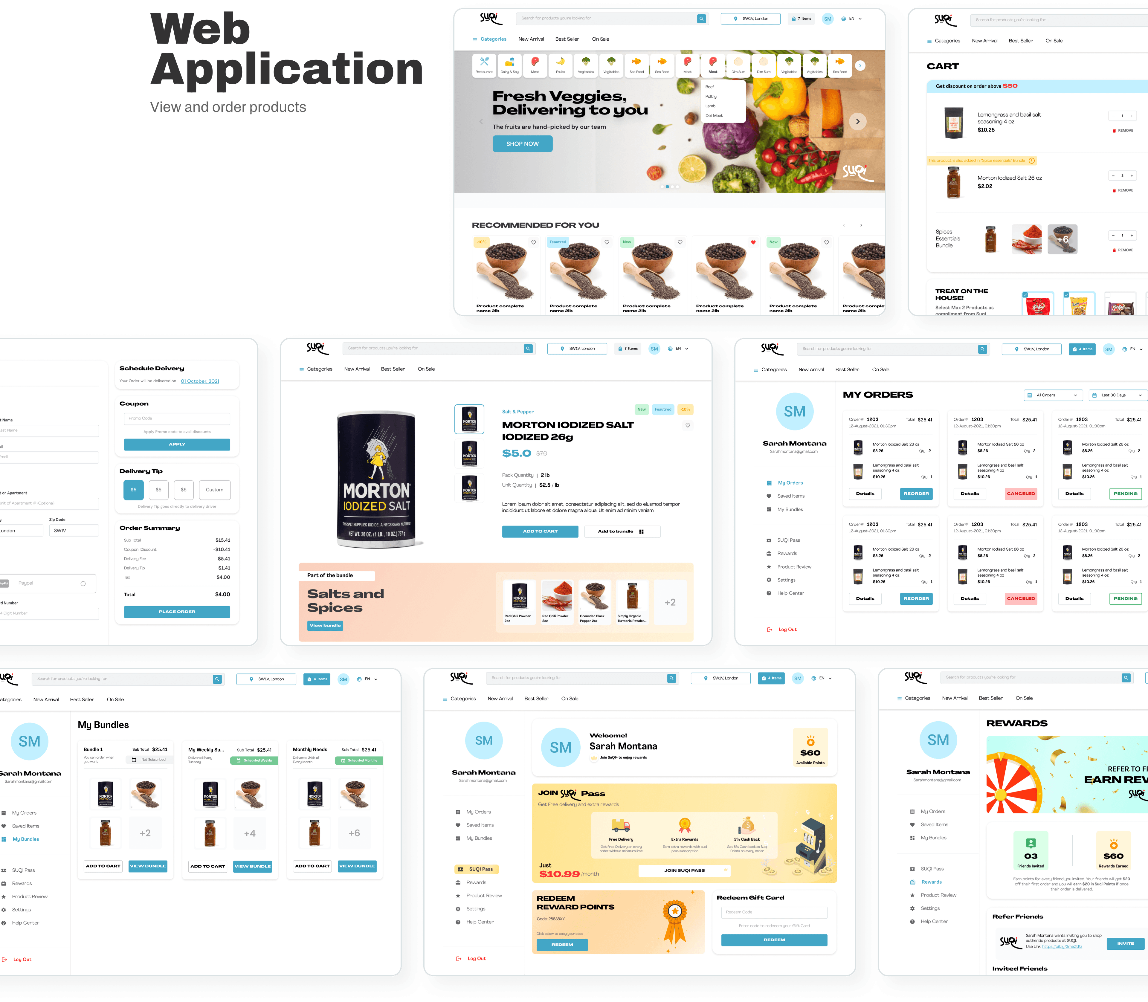 Produce - Web App Mockups Image